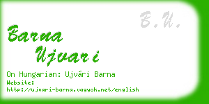 barna ujvari business card